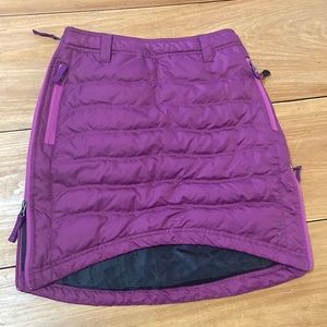 Purple Skhoop puffy down skirt, size XS.